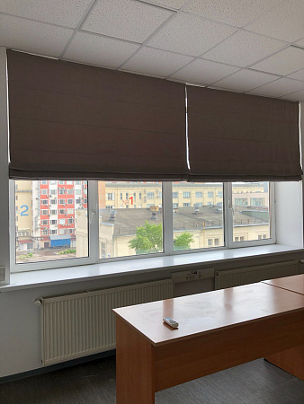 Шторы римские из негорючей ткани в школу