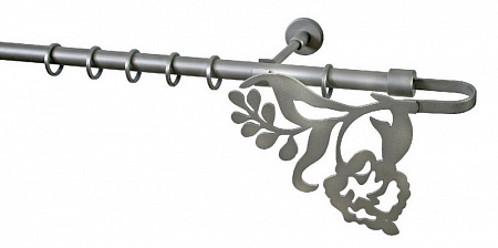 Карниз Флора, наконечник Крона , цвет сталь матовая