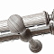 Карниз Стюард двухрядный, штанга-профиль D45, наконечник Дэвим, штанга-профиль D35, наконечник Брук, цвет ясень
