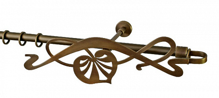 Карниз Флора, наконечник Лилия , цвет старая бронза